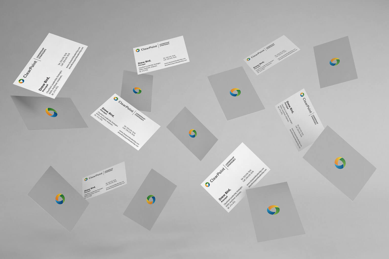 Clear Point is a Canada based finance company that targets small companies. The goal was to create a corp id logo that reflects balance but also is dynamic.