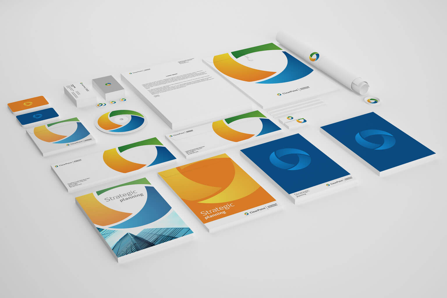 Clear Point is a Canada based finance company that targets small companies. The goal was to create a corp id logo that reflects balance but also is dynamic.