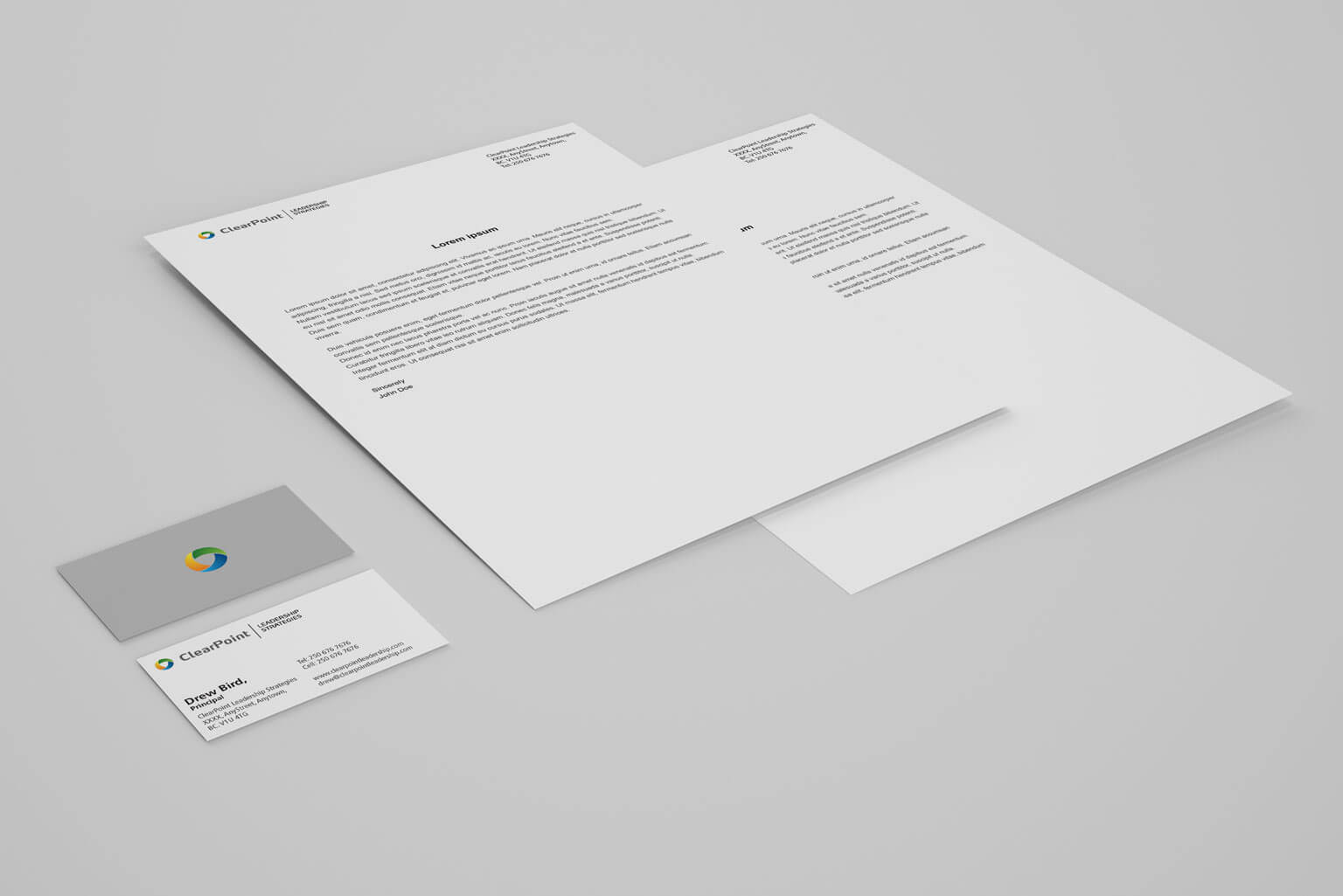Clear Point is a Canada based finance company that targets small companies. The goal was to create a corp id logo that reflects balance but also is dynamic.