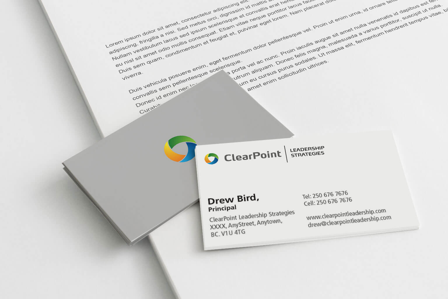 Clear Point is a Canada based finance company that targets small companies. The goal was to create a corp id logo that reflects balance but also is dynamic.